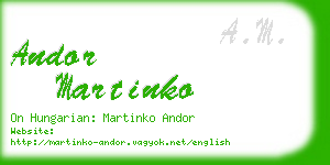 andor martinko business card